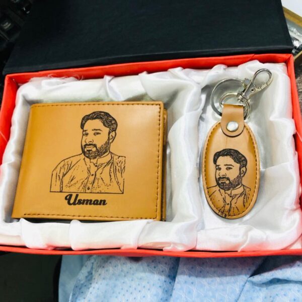 Wallet Keychain Engrave printing with box 1 Wallet Keychain Engrave printing with box
