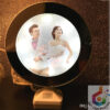 white round magic mirror photo frame picture