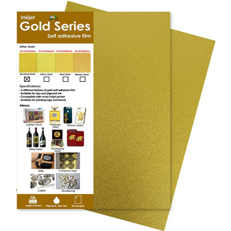 inkjet Golden Sticker PVC for shields printing