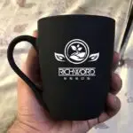 Matt Black Mug with engrave printing