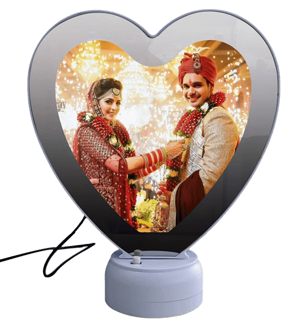 Magic Mirror Photo Frame Heart Shape Printing